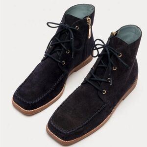 Frances valentine Davis Suede Boot Navy Size 10M NIB